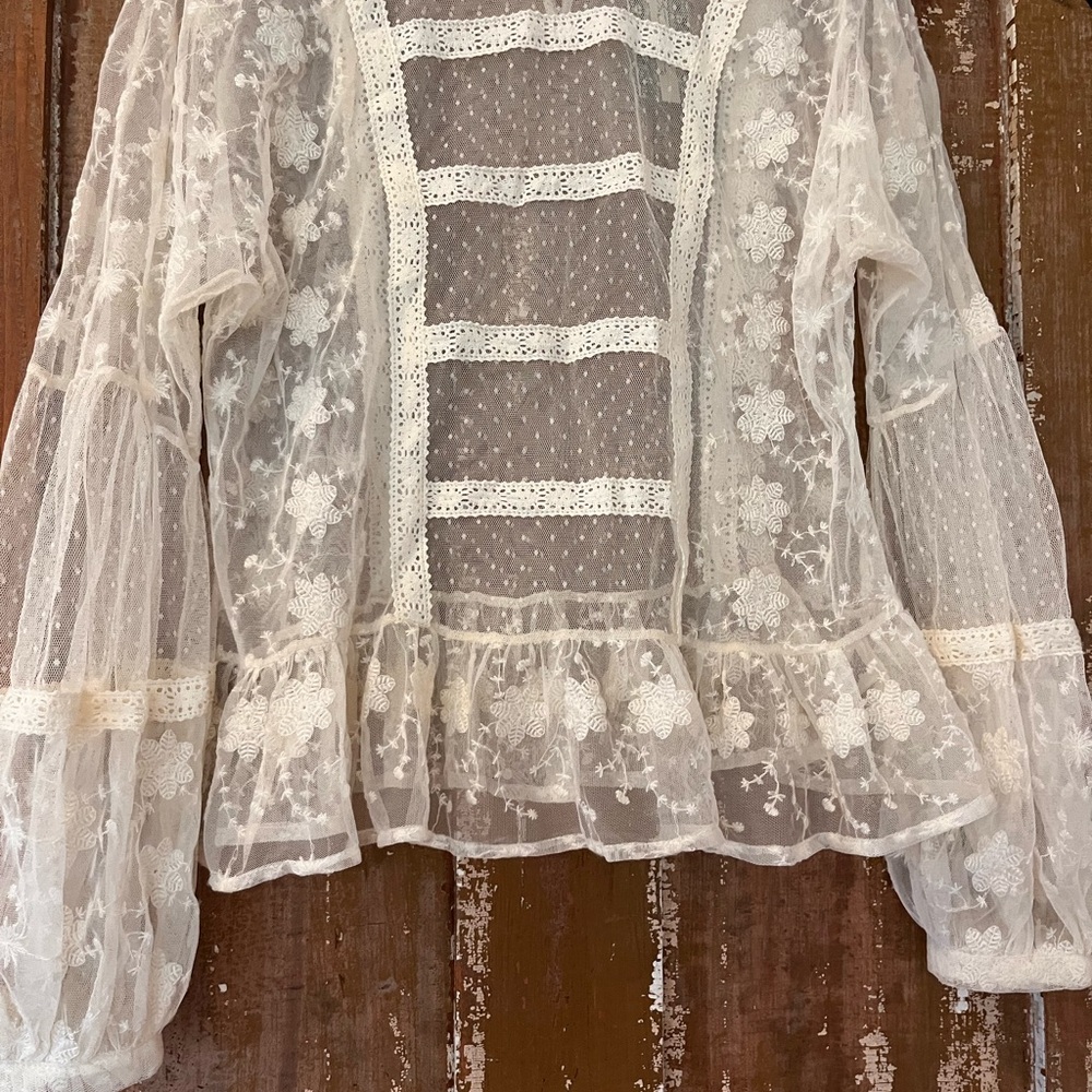Ultra Pink Lace Embroidered Blouse